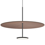 Sky Dome Pendant - Matte Black / Walnut