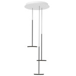 Sky Solo Multi-Light Pendant - White / Matte Black