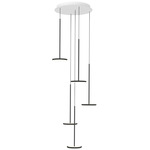 Sky Solo Multi-Light Pendant - White / Matte Black