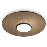 Sky Dome Wall/Ceiling Light - Matte Black / Walnut