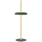 Nivel Portable Floor Lamp - Oak / Forest Green