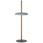 Nivel Portable Floor Lamp - Walnut / Slate Blue