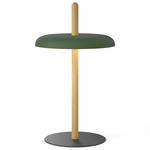 Nivel Portable Table Lamp - Oak / Forest Green