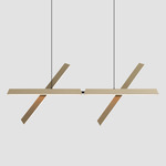 Konnect Linear Pendant - Matte Black / Champagne Gold