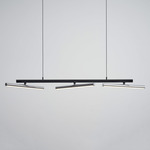 Lisa Linear Pendant - Black / Chrome