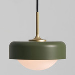 Pensee Pendant - Olive Green