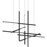 Labyrinth Intersections Chandelier - Satin Black / White