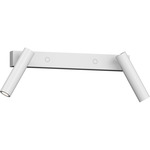 Haim Horizontal Double Wall Light - Textured White / Textured White