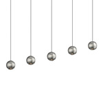 Hemisphere Multi Light Pendant - Natural Anodized / Clear