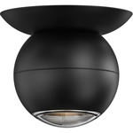 Hemisphere Ceiling Light - Textured Black / Clear