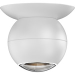 Hemisphere Ceiling Light - Textured White / Clear