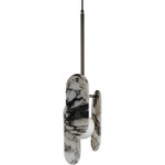 Megalith Stone Cord Hung Pendant - Gunmetal / Striae Arya