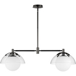 Domain Linear Pendant - Black Chrome / Clear