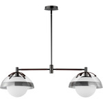 Domain Linear Pendant - Gunmetal / Mirror Smoke / Clear