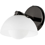 Domain Wall Sconce - Black Chrome / Frosted