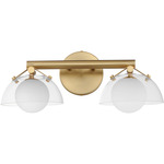 Domain Bathroom Vanity Light - Natural Aged Brass / Clear