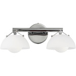 Domain Bathroom Vanity Light - Polished Chrome / Frosted