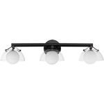 Domain Bathroom Vanity Light - Black / Clear