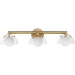 Domain Bathroom Vanity Light - Natural Aged Brass / Clear