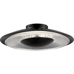 Prismatic Color Select Wall / Ceiling Light - Black / Clear Ribbed