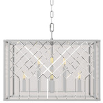 Erro Chandelier - Polished Nickel / Clear