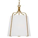 Leander Pendant - Antique Gild / White