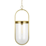 Blaine Pendant - Burnished Brass / Clear
