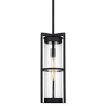 Alcona Outdoor Pendant - Black / Clear