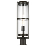 Alcona Outdoor Post Light - Antique Bronze / Clear