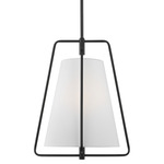 Allis Pendant - Midnight Black / White Linen