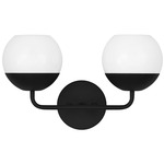 Alvin Bathroom Vanity Light - Midnight Black / Milk