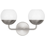 Alvin Bathroom Vanity Light - Brushed Nickel / Milk