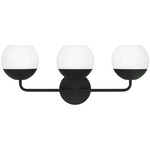 Alvin Bathroom Vanity Light - Midnight Black / Milk