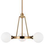 Clybourn Chandelier - Satin Brass / Milk