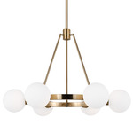 Clybourn Chandelier - Satin Brass / Milk