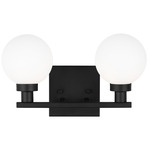 Clybourn Bathroom Vanity Light - Midnight Black / Milk