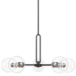 Codyn Chandelier - Midnight Black / Clear