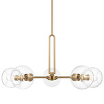 Codyn Chandelier - Satin Brass / Clear