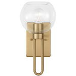 Codyn Wall Light - Satin Brass / Clear