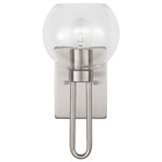 Codyn Wall Light - Brushed Nickel / Clear