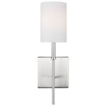 Foxdale Wall Light - Brushed Nickel / White Linen
