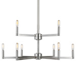 Fullton Two Tier Chandelier - Brushed Nickel