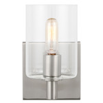 Fullton Wall Sconce - Brushed Nickel / Clear