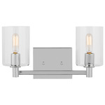 Fullton Bathroom Vanity Light - Chrome / Clear