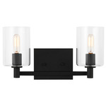 Fullton Bathroom Vanity Light - Midnight Black / Clear