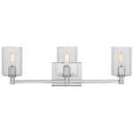 Fullton Bathroom Vanity Light - Chrome / Clear