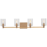 Fullton Bathroom Vanity Light - Satin Brass / Clear