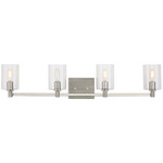 Fullton Bathroom Vanity Light - Brushed Nickel / Clear