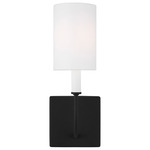 Greenwich Wall Light - Midnight Black / White Linen