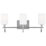 Oak Moore Bathroom Vanity Light - Brushed Nickel / Etched Glass